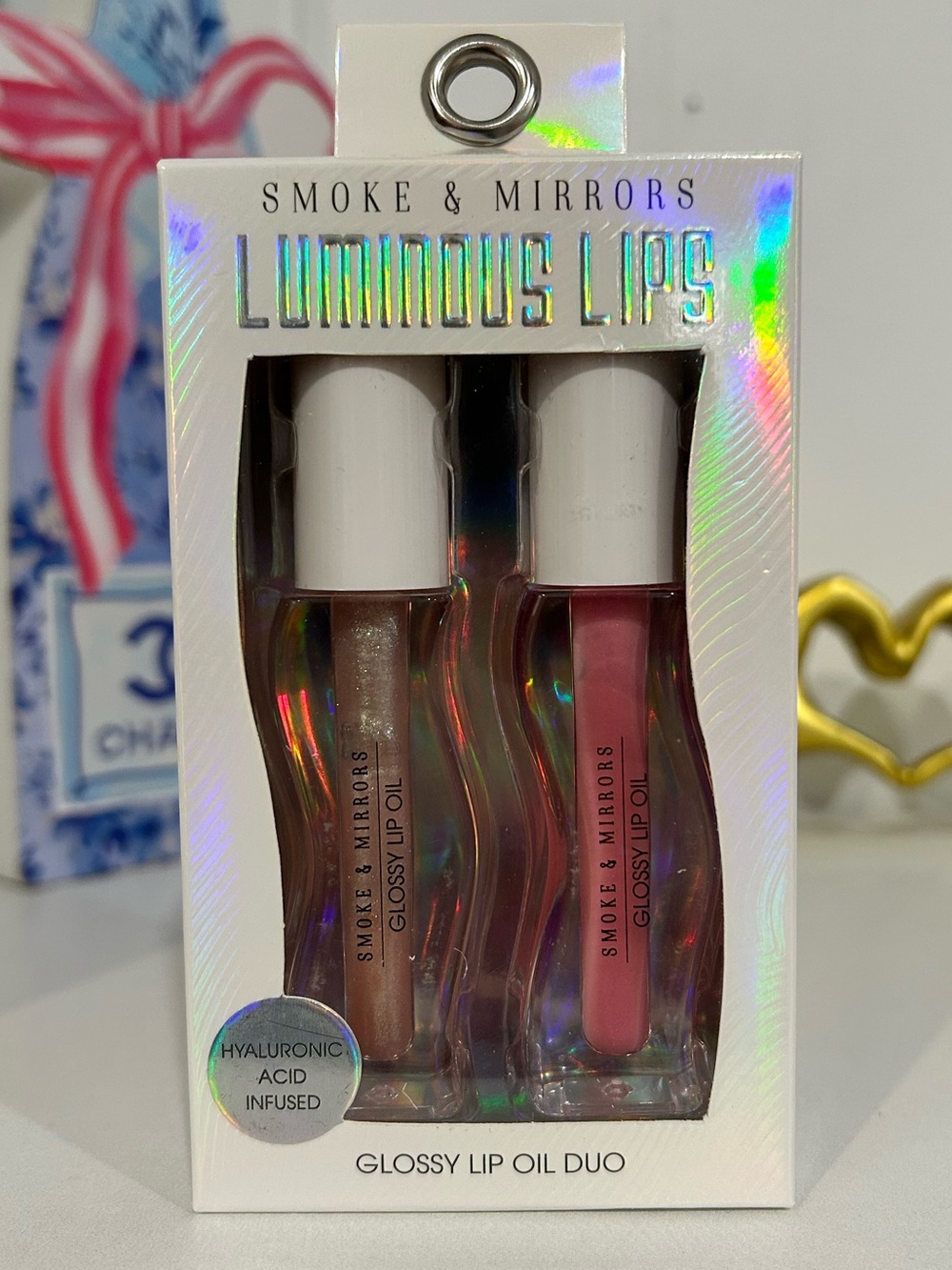 Smoke & Mirrors Luminous Lips Glossy Lip Oil Duo - Pink & Shimmery Brown